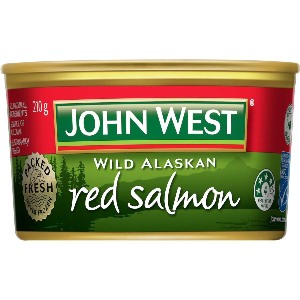 John West Wild Alaskan Red Salmon 210g