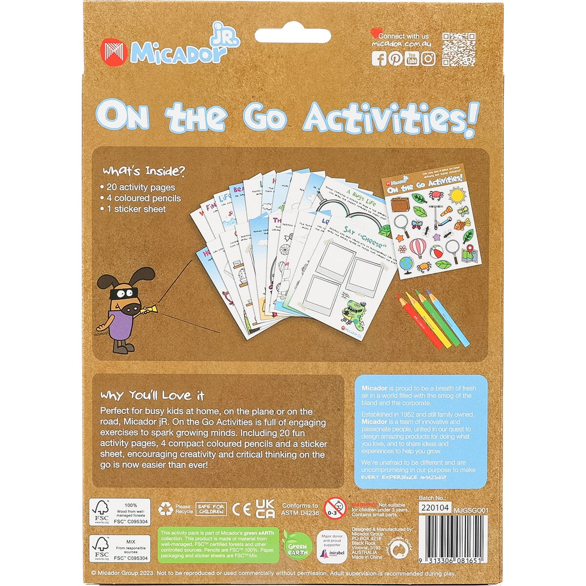 Micador Jr. On The Go Activities Pack each