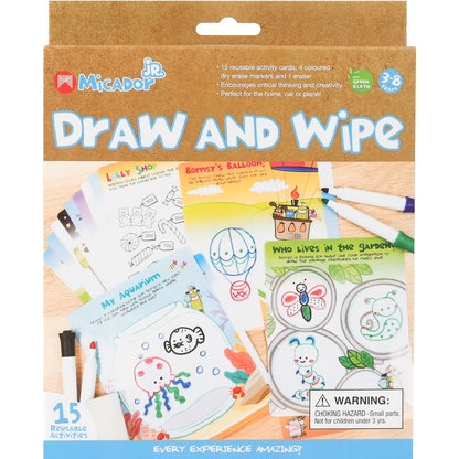 Micador Jr. Draw & Wipe Cards 15 pack