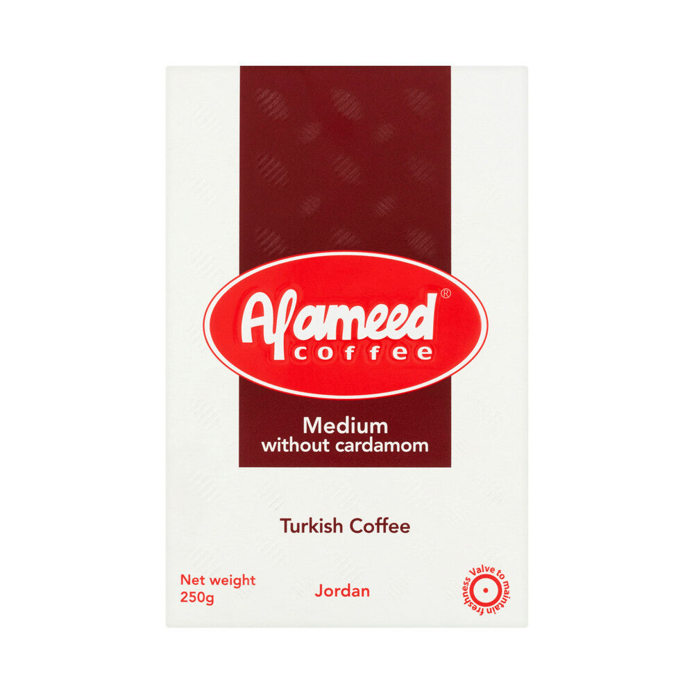 Al ameed Turkish Coffee Without Cardamom Medium - 250g