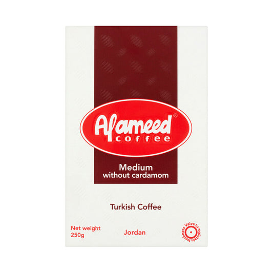 Al ameed Turkish Coffee Without Cardamom Medium - 250g