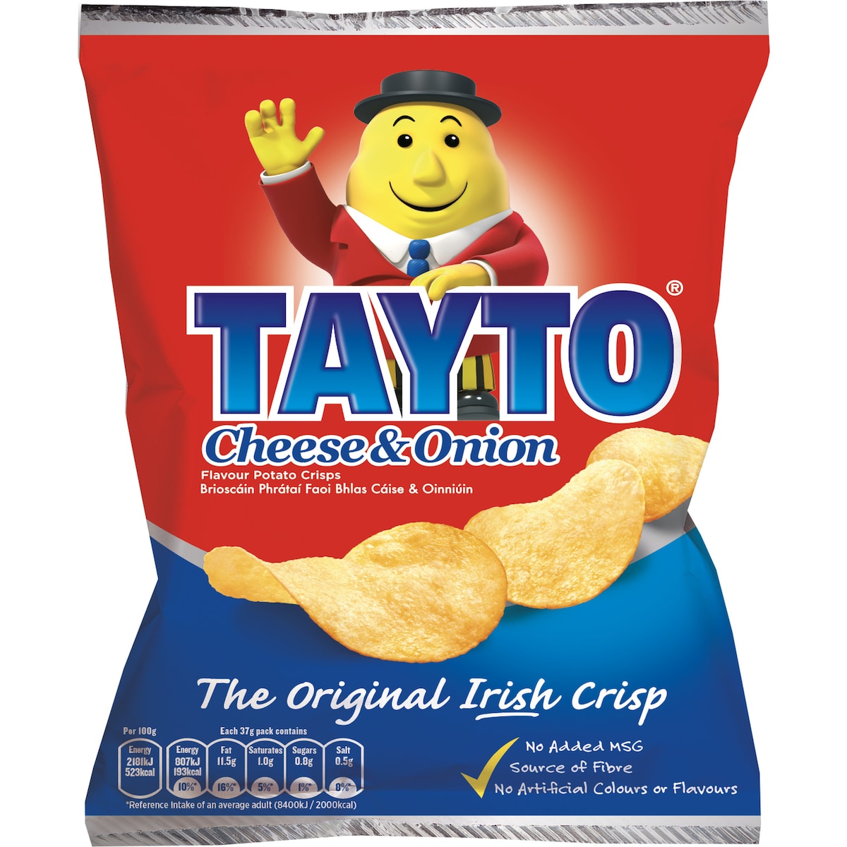 Tayto Cheese & Onion Irish Crisps 37g