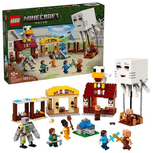 LEGO Minecraft Ghast Balloon Village Attack 21273 555pc Action Set 10+
