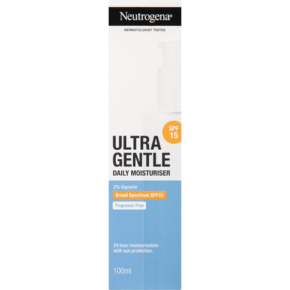 Neutrogena Ultra Gentle Daily Face Moisturiser Spf 15 100ml