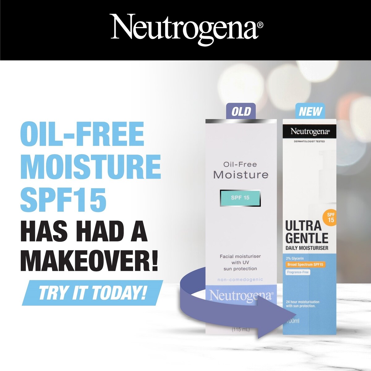 Neutrogena Neutrogena Ultra Gentle Daily Face Moisturiser Spf15 100ml