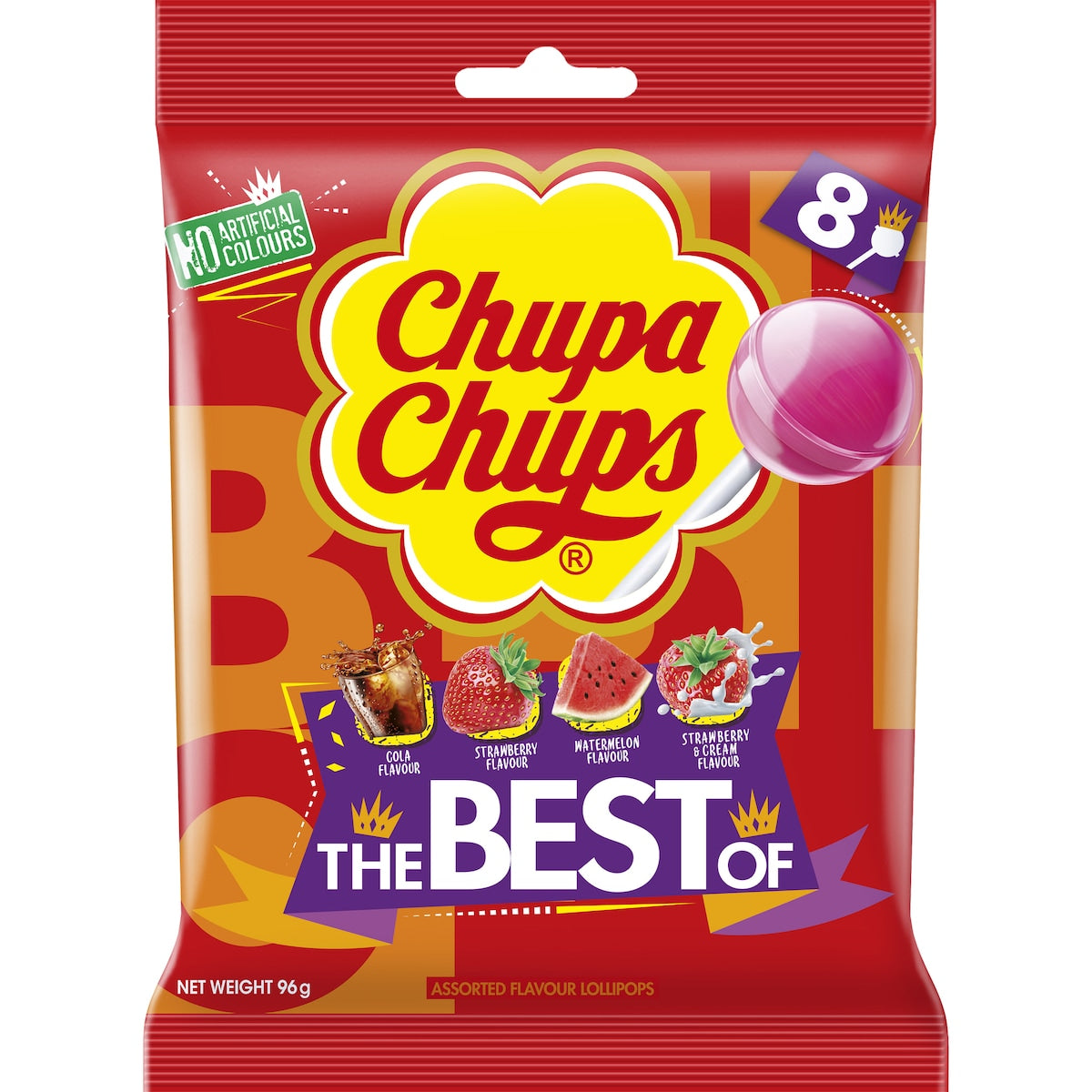 Chupa Chups Lollipops Best Of 8 Pack 96g