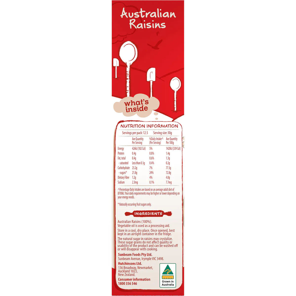 Sunbeam Australian Lexia Raisins | 375g