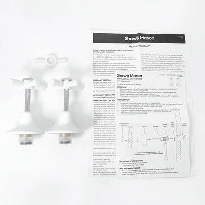 Shaw Mason White Easy Clean Top Assembly - 130 x 140mm - Pair
