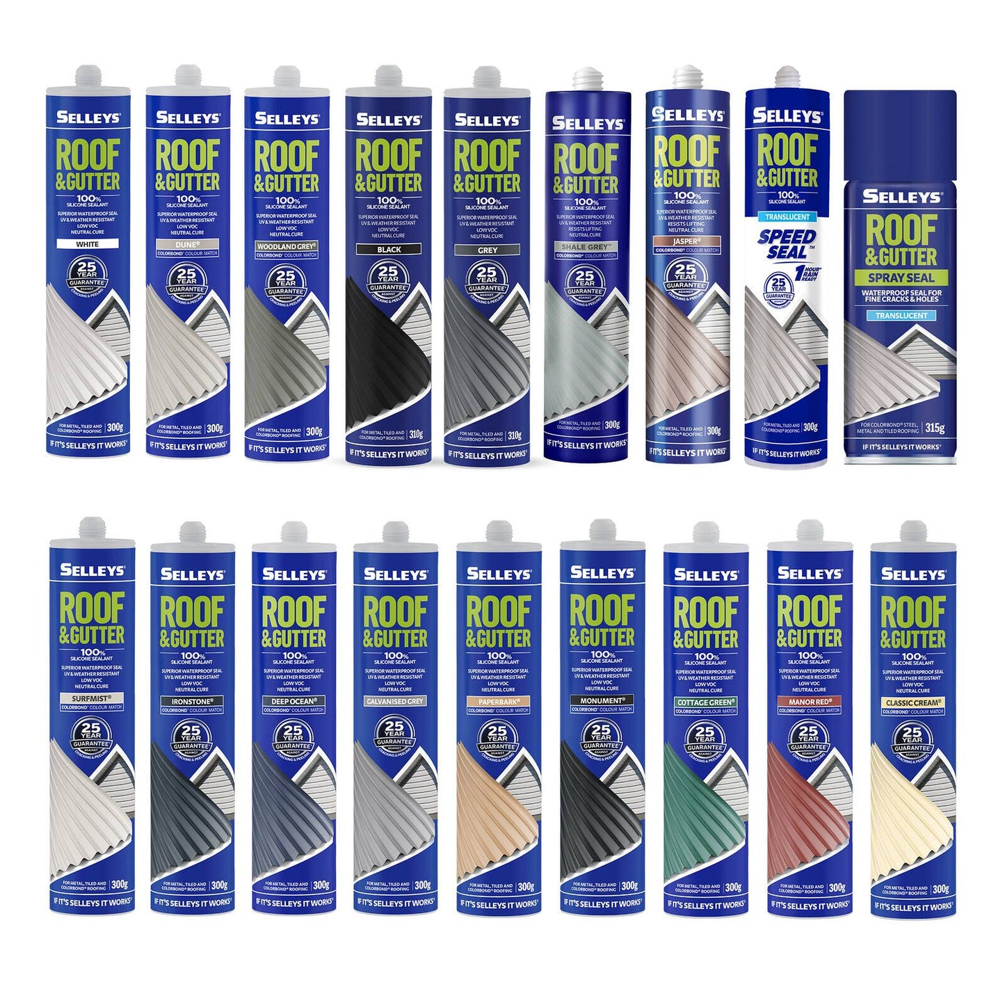 Selleys Clear Roof and Gutter Silicone Sealant - 300g