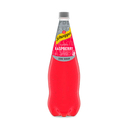Schweppes Traditional Zero Sugar Raspberry Soft Drink Bottle - 1.1L
