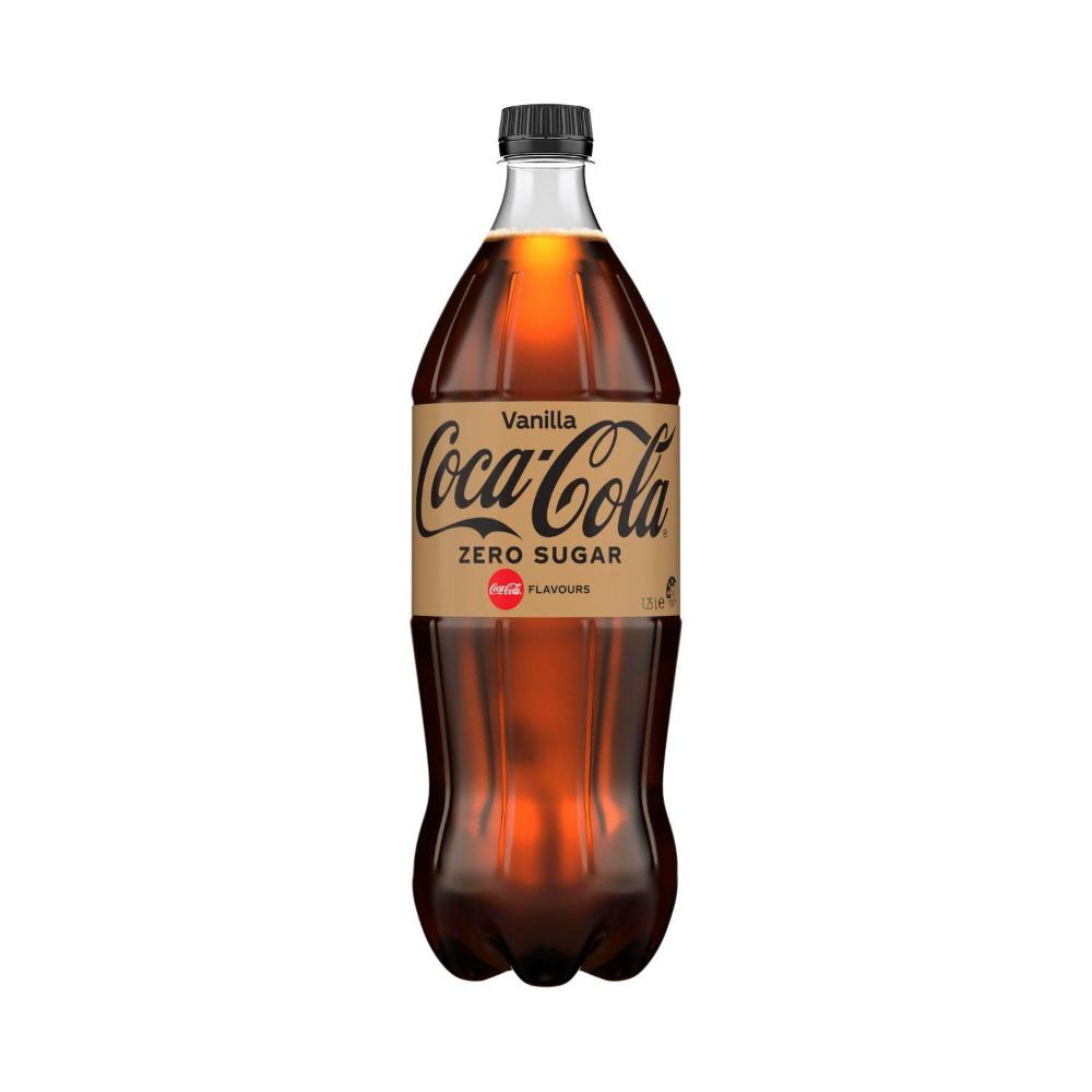 Coca-Cola Zero Sugar Vanilla Soft Drink Bottle - 1.25L