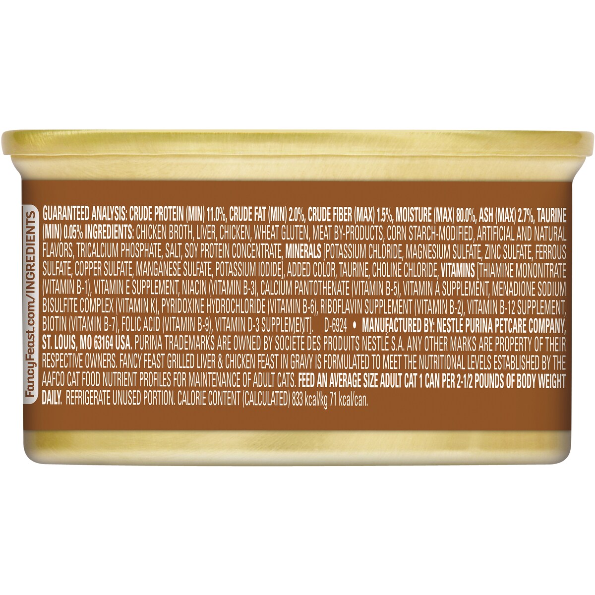 Fancy Feast Liver & Chicken Feast In Gravy Cat Food 85g