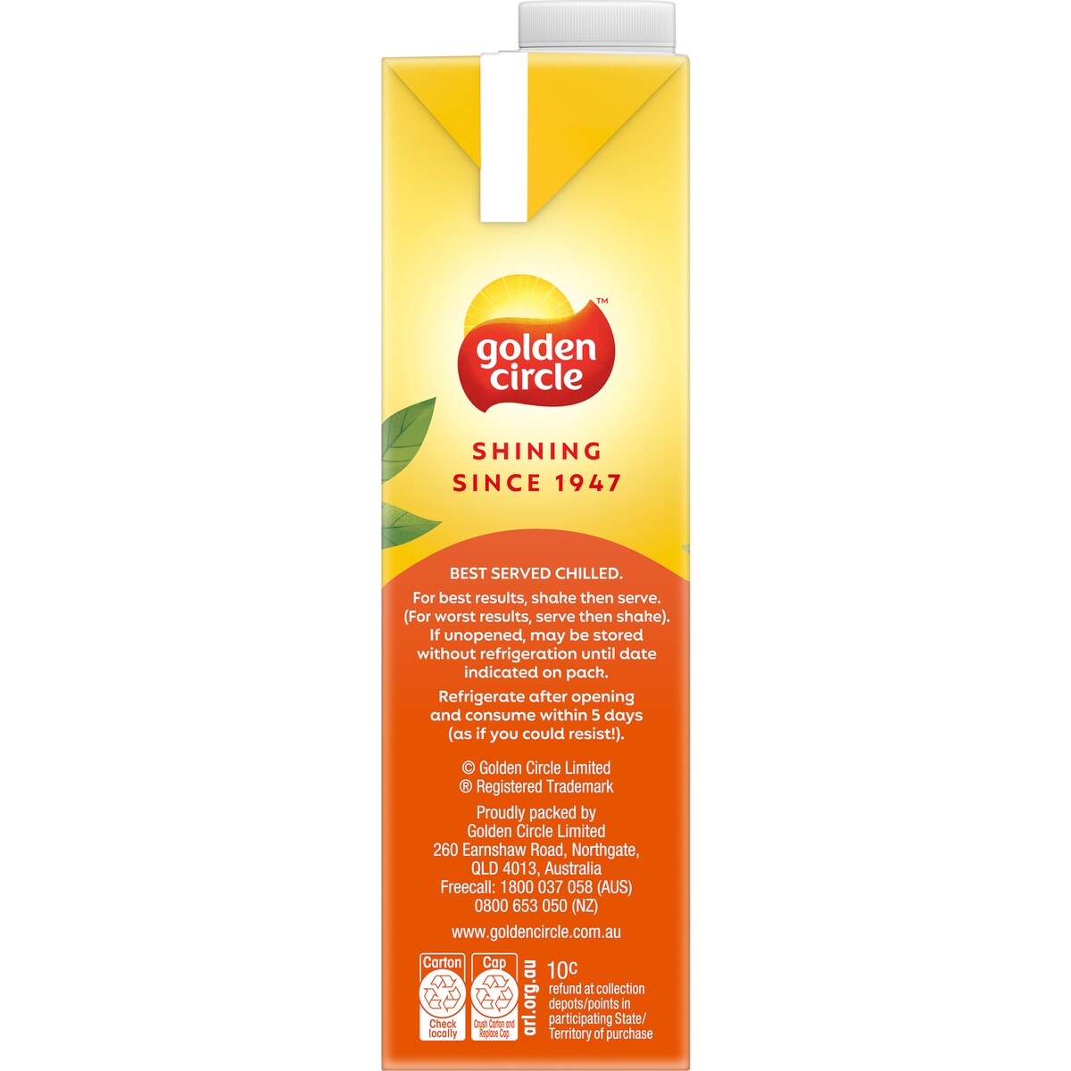 Golden Circle Orange Burst Fruit Drink Breakfast Drink 1l