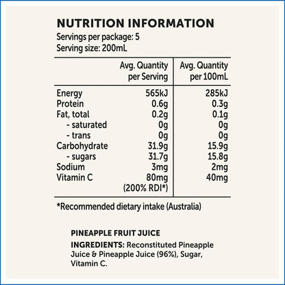 Golden Circle Pineapple Juice Sweetened Fruit Juice Pineapples 1l