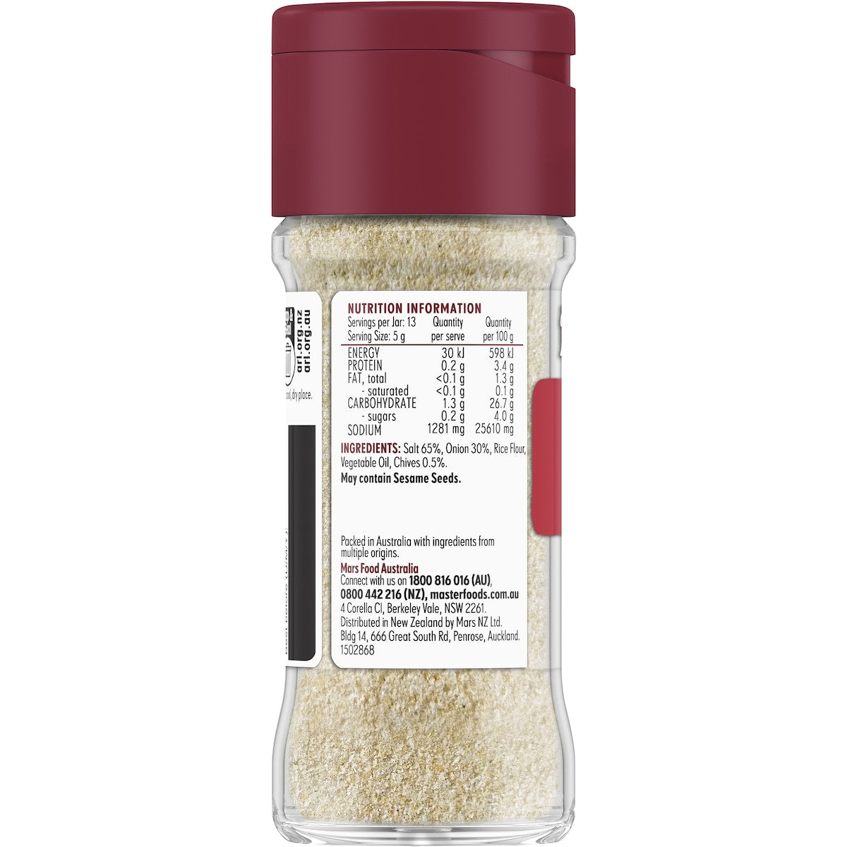 Masterfoods Salt Onion 68g