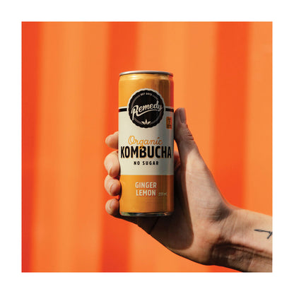 Remedy Kombucha Ginger Lemon 250ml - 4 pack