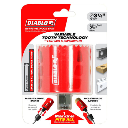Diablo Bi Metal Hole Saw - 79mm