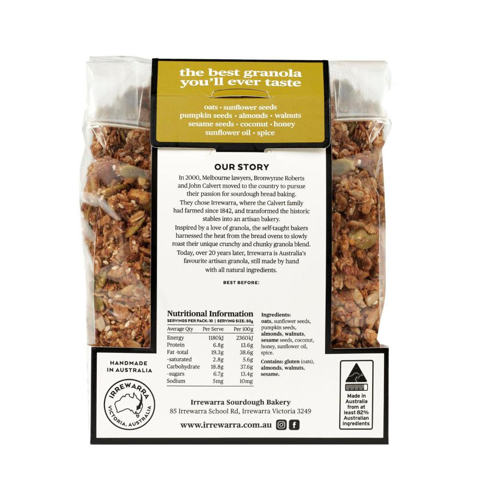 Irrewarra Fruit Free Granola - 500g