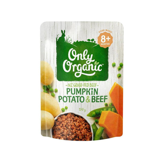 Only Organic Pumpkin Potato & Beef Baby Food 8+ Months - 170g