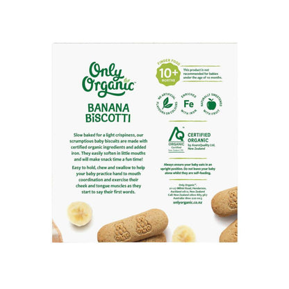 Only Organic Banana Biscotti - 100g