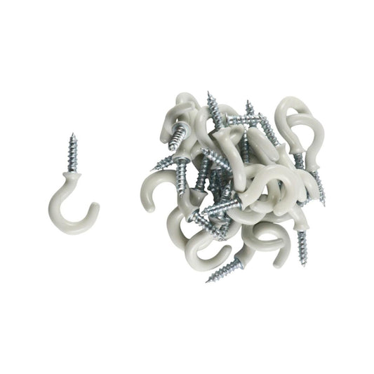 Everhang Cup Hooks - 7mm - PVC - Easy to Install - 25 Pack