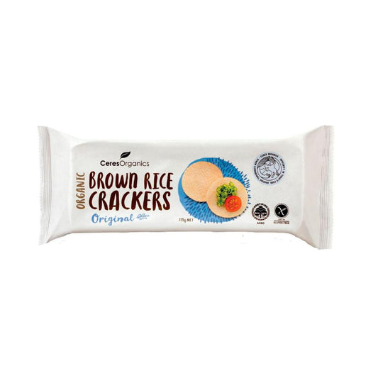 Ceres Organic Brown Rice Crackers Original - 115g