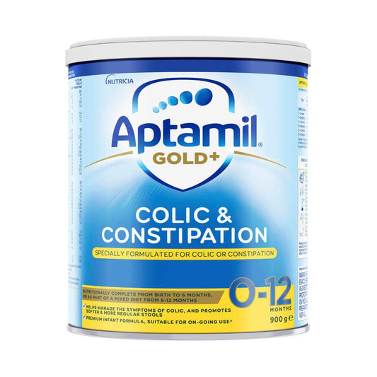 Aptamil Gold+ Colic & Constipation Baby Infant Formula From Birth To 12 Months - 900g
