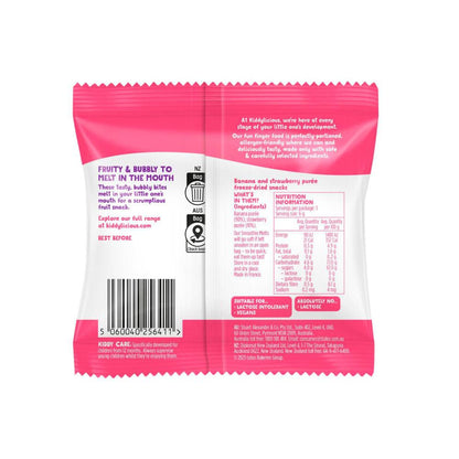 Kiddylicious Gluten Free Strawberry & Banana Smoothie Melts - 6g
