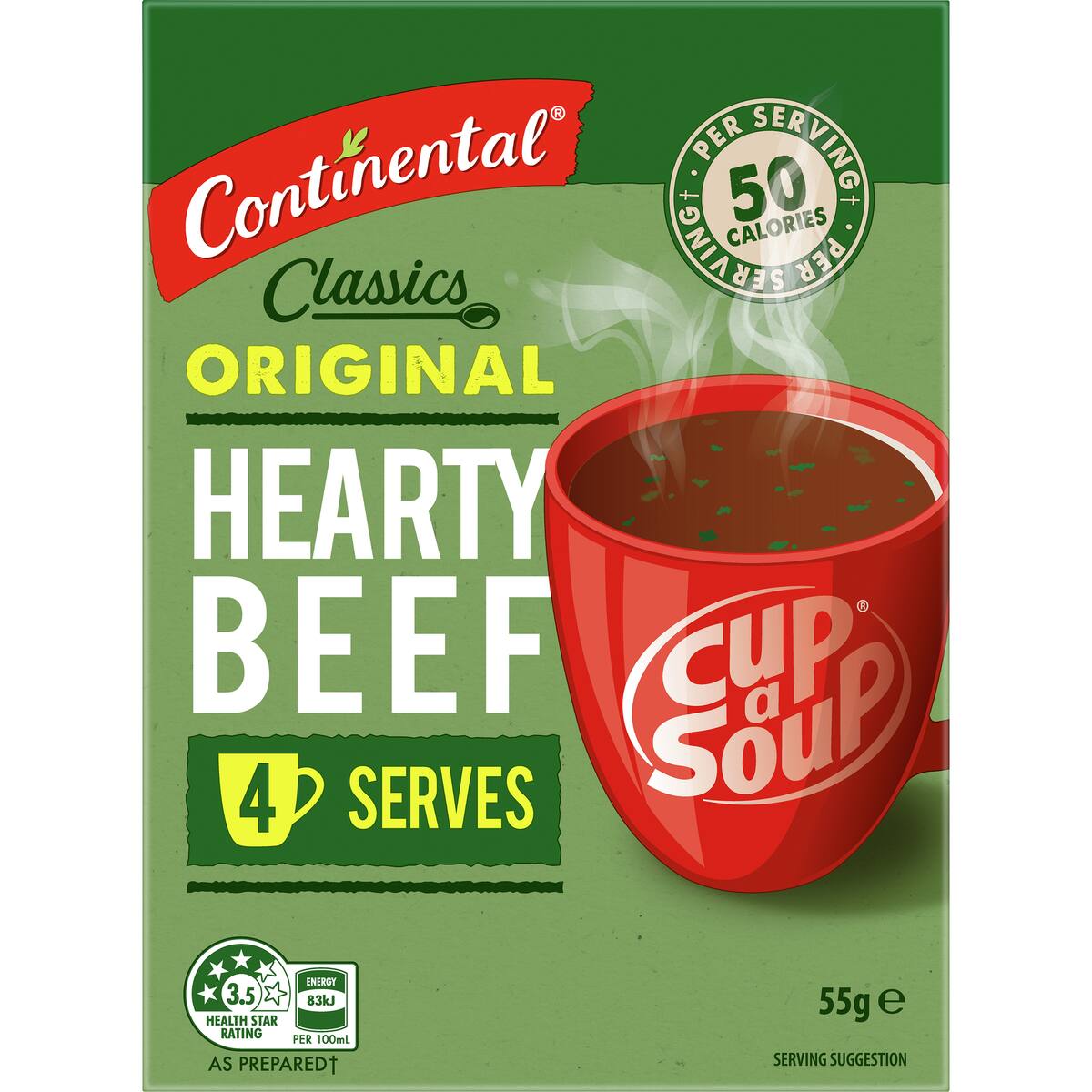 Continental Cup A Soup Classic Hearty Beef 4 Pack
