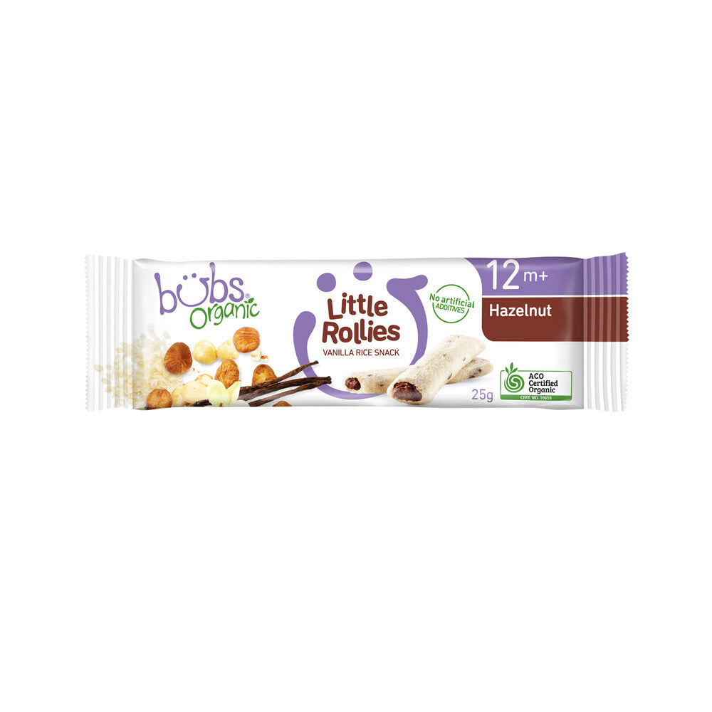 Bubs Organic Little Rollies Hazelnut - 25g