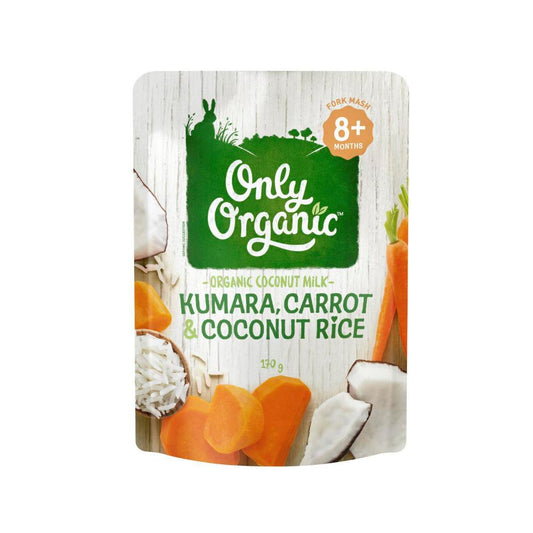 Only Organic Kumara Carrot & Coconut Rice Baby Food 8+ Months - 170g