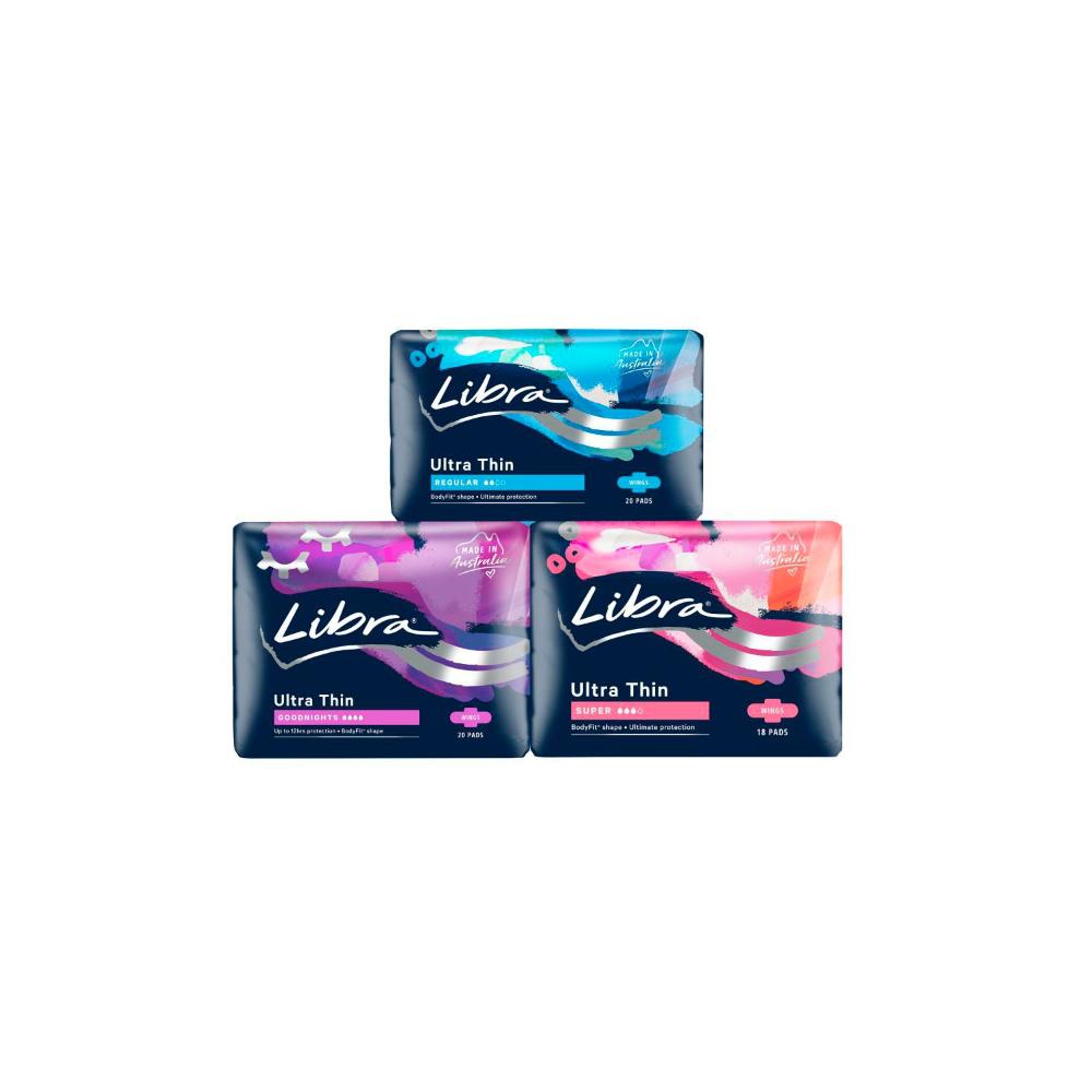 Libra Ultra Thin Regular Pads With Wings - 20 pack
