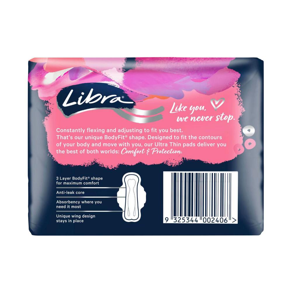 Libra Ultra Thin Super Pads With Wings - 18 pack