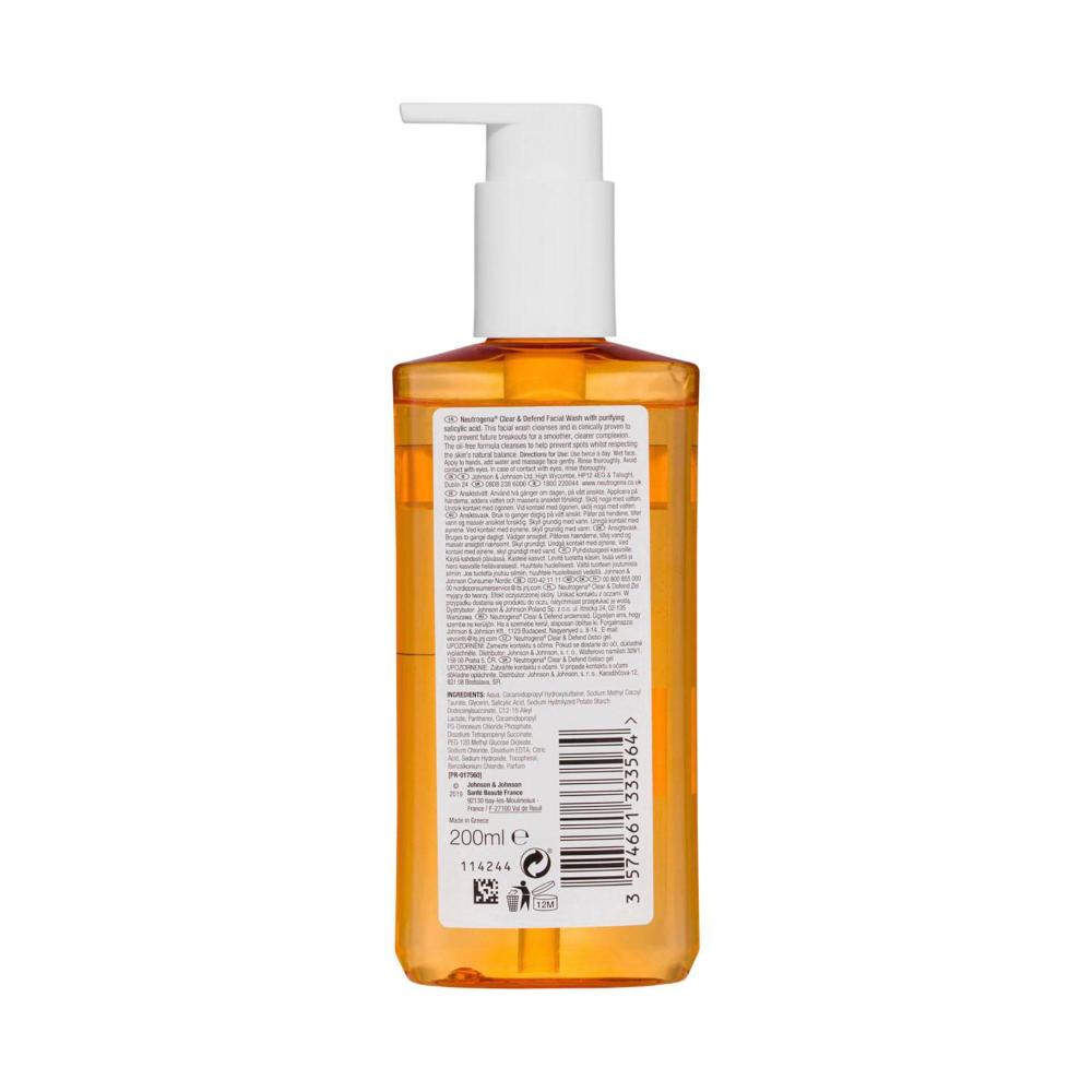Neutrogena ear & Defend Facial eanser Wash - 200mL