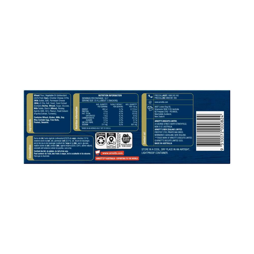 Arnott's Crackers Cheds - 250g