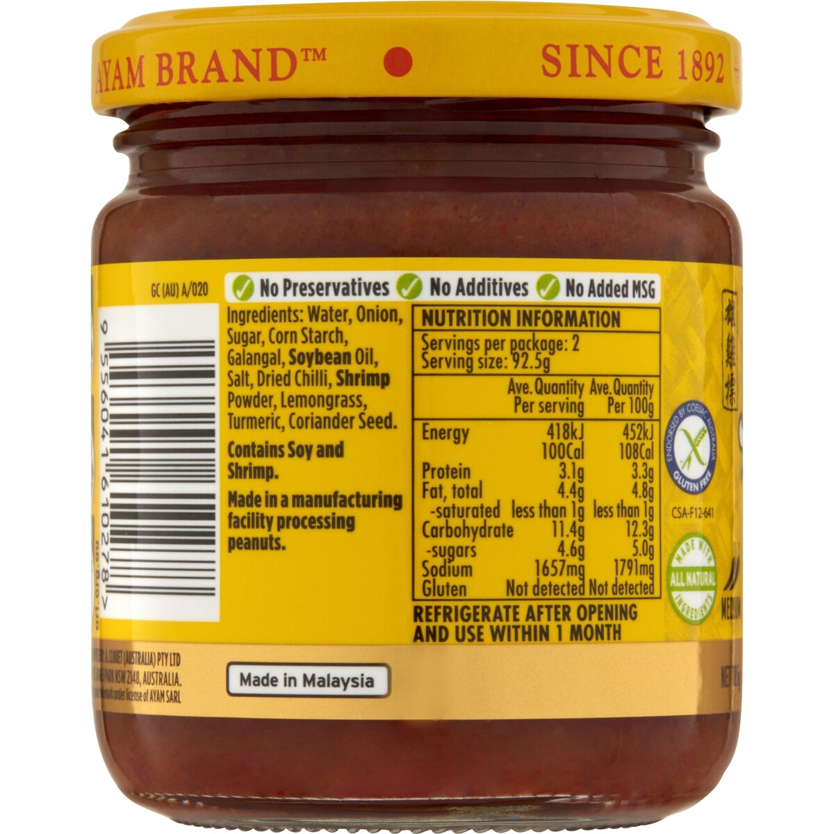 Ayam Malaysian Laksa Paste 185g