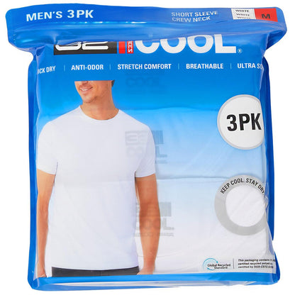 32 Degrees Men's Cool Tees 3 Pack White