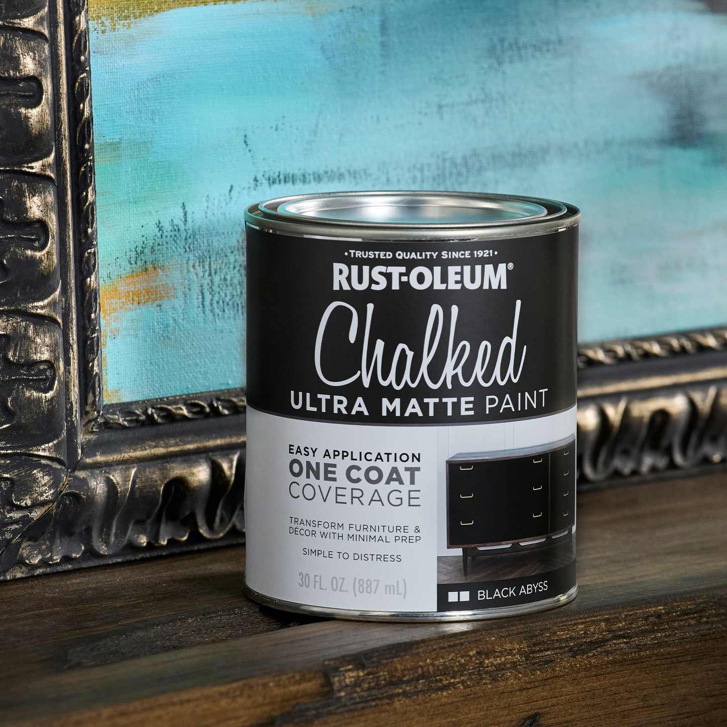 Rust Oleum Ultra Matte Chalked Paint - 887ml - Black Abyss