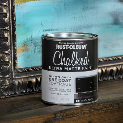 Rust Oleum Ultra Matte Chalked Paint - 887ml - Black Abyss