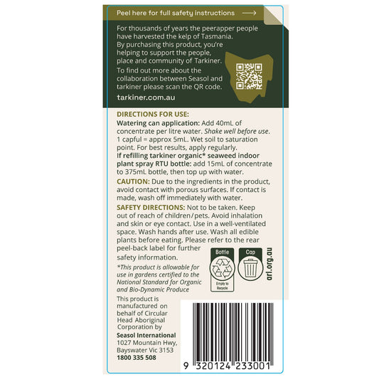 Tarkiner Organic Seaweed Indoor Plant Concentrate - 375ml