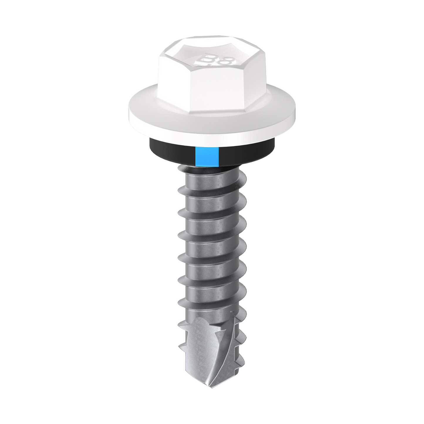 Bremick Vortex Plus Cladding Screw - 6.2 x 25mm - Hex B8 - Dover White - 100 Pack