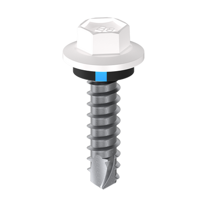 Bremick Vortex Plus Cladding Screw - 6.2 x 25mm - Hex B8 - Dover White - 100 Pack