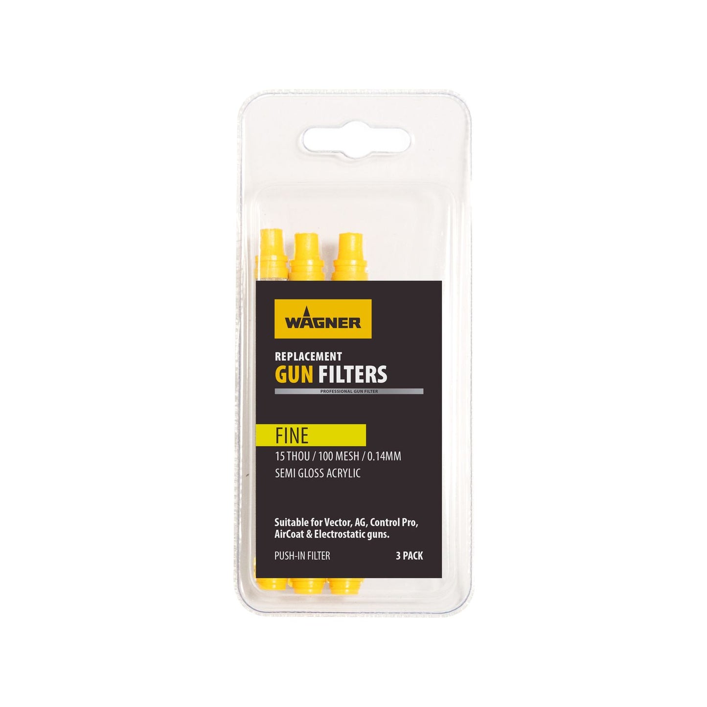 Wagner Yellow Airless Spray Gun Filter - 3 Pack