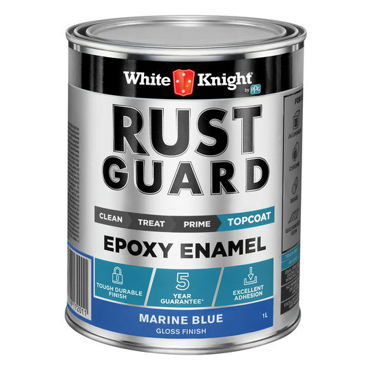 White Knight Rust Guard Epoxy Enamel Marine Blue Topcoat - 1L