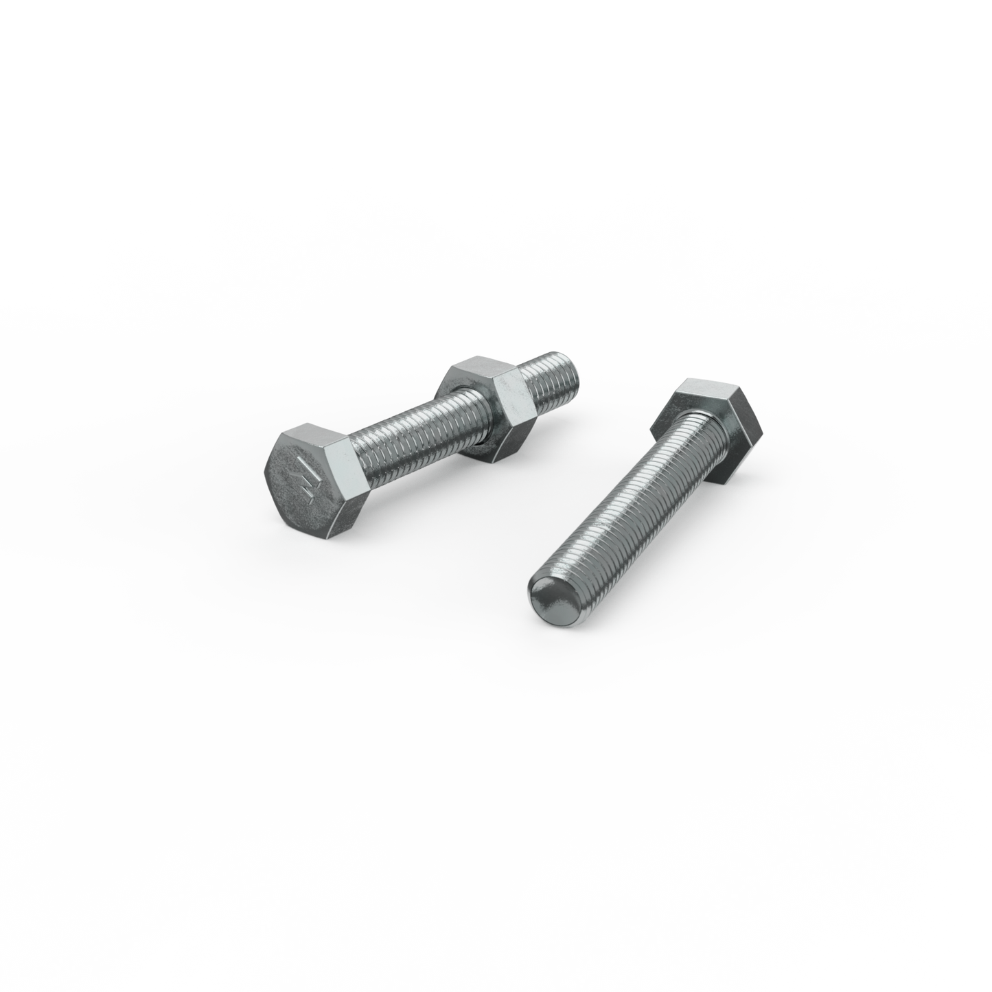 Zenith M8 x 50mm Zinc Plated Hex Head Bolts and Nuts - 25 Pack