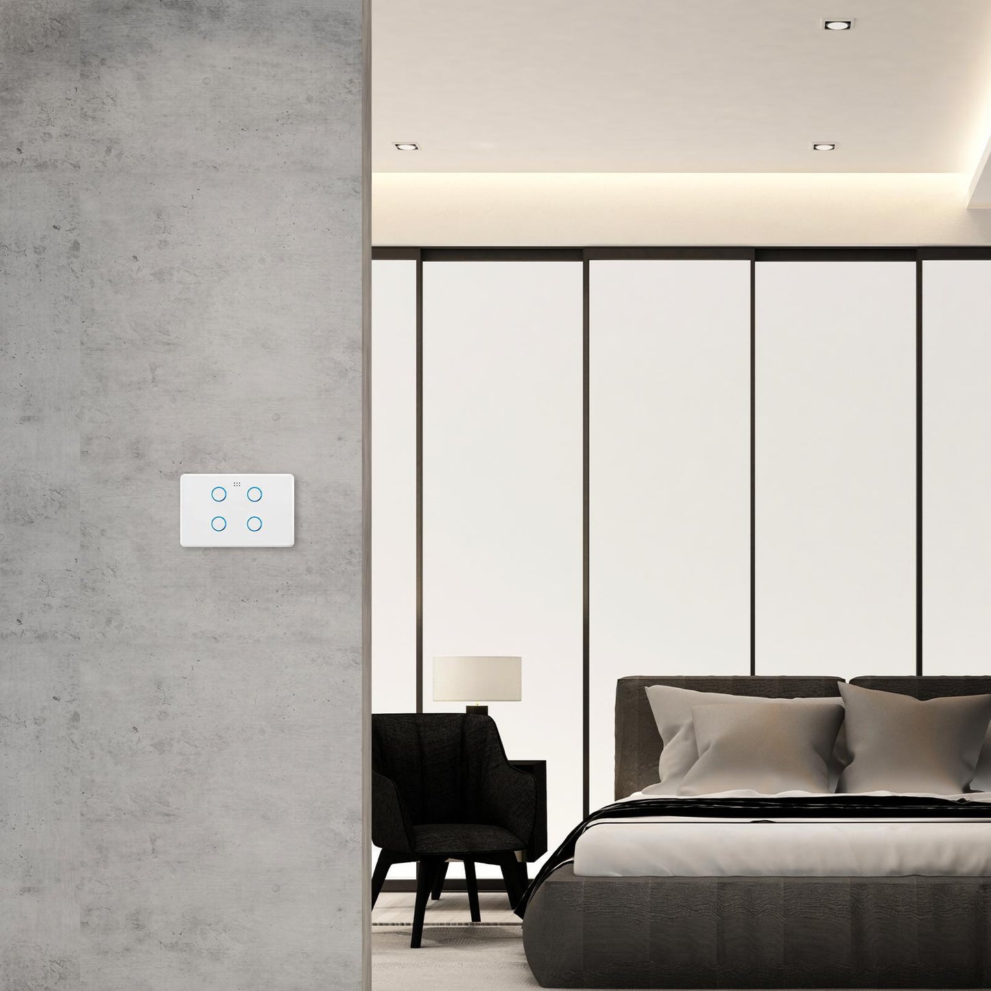 Deta Grid Connect Smart Quad Gang Touch Light Switch