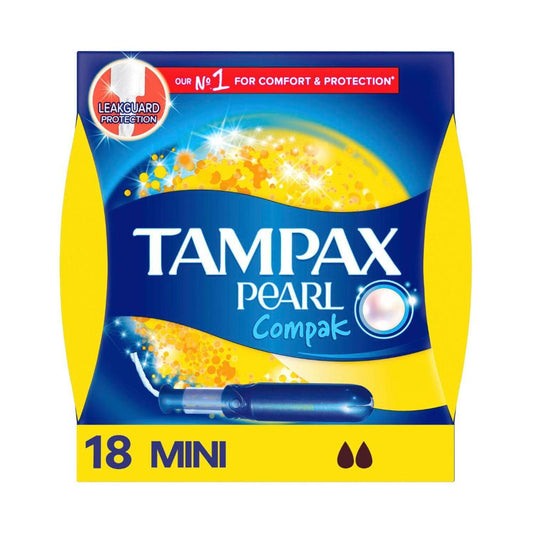 Tampax Pearl Compak Mini Applicator Tampons - 18 Pack