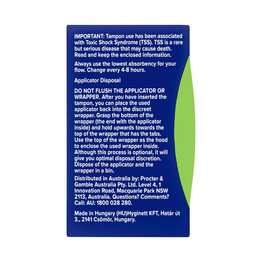 Tampax Pearl Compak Regular Applicator Tampons - 18 Pack