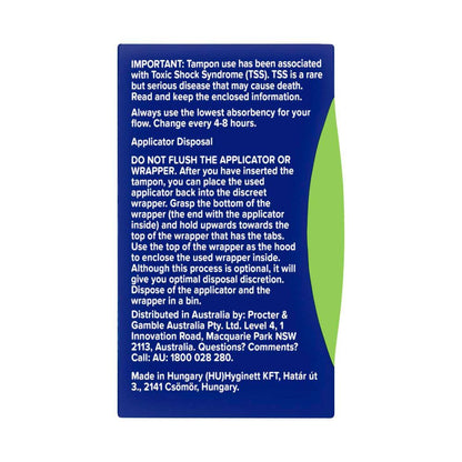 Tampax Pearl Compak Regular Applicator Tampons - 18 Pack