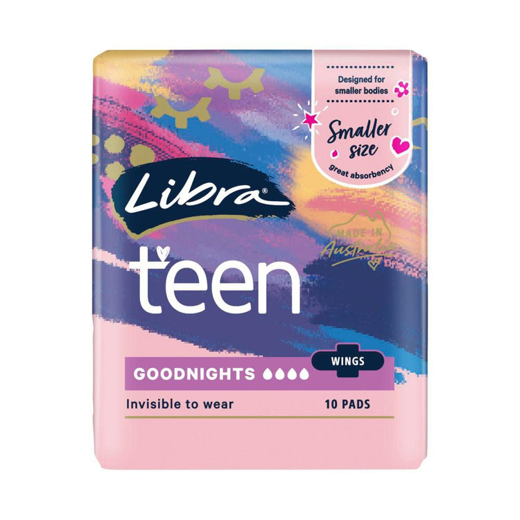 Libra Girl-teen Goodnight Pads With Wings - 10 Pack